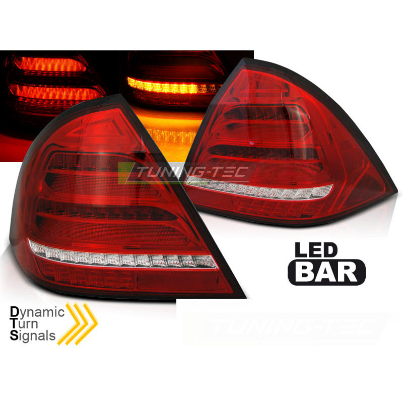 LED Bar Fanali Posteriori Rosso Bianco Sequenziali per Mercedes W203 Berlina