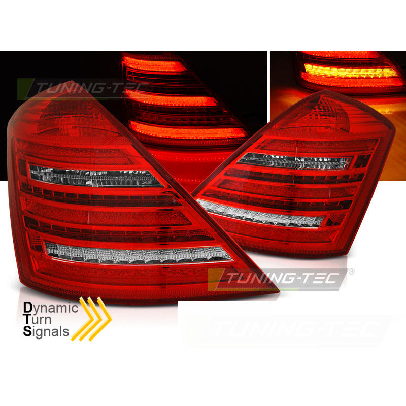 LED Fanali Posteriori Rosso Bianco Sequenziali W222 Look per Mercedes W221