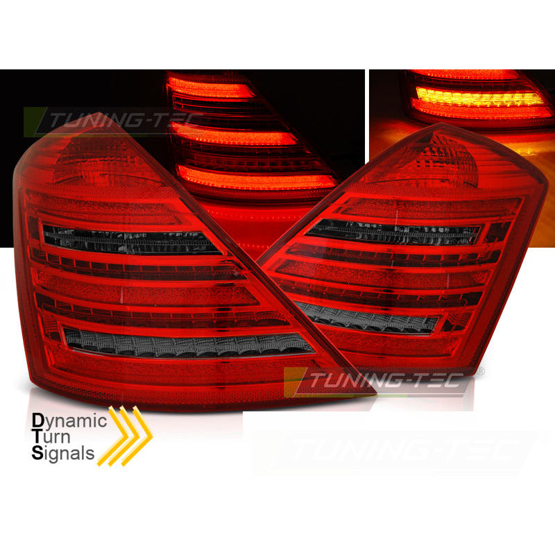 LED Fanali Posteriori Rosso Fumé Sequenziali W222 Look per Mercedes W221