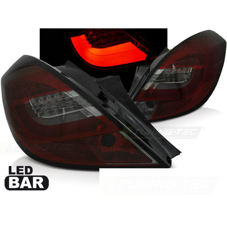 Opel Corsa D 3D 04.06-14 Rosso Fumé LED Bar per Illuminazione Posteriore Auto