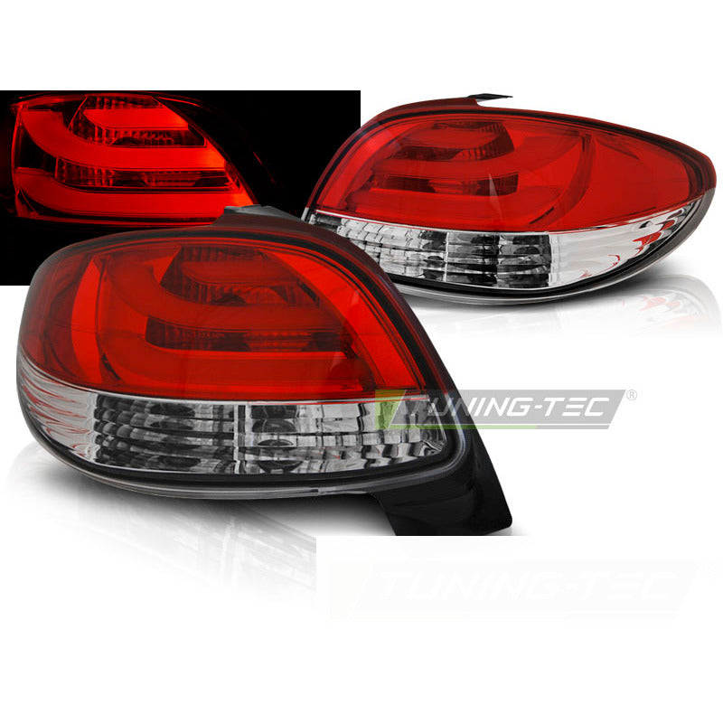 Peugeot 206 98- Barra LED Rosso Bianco Anteriore per Tuning Auto Accessorio