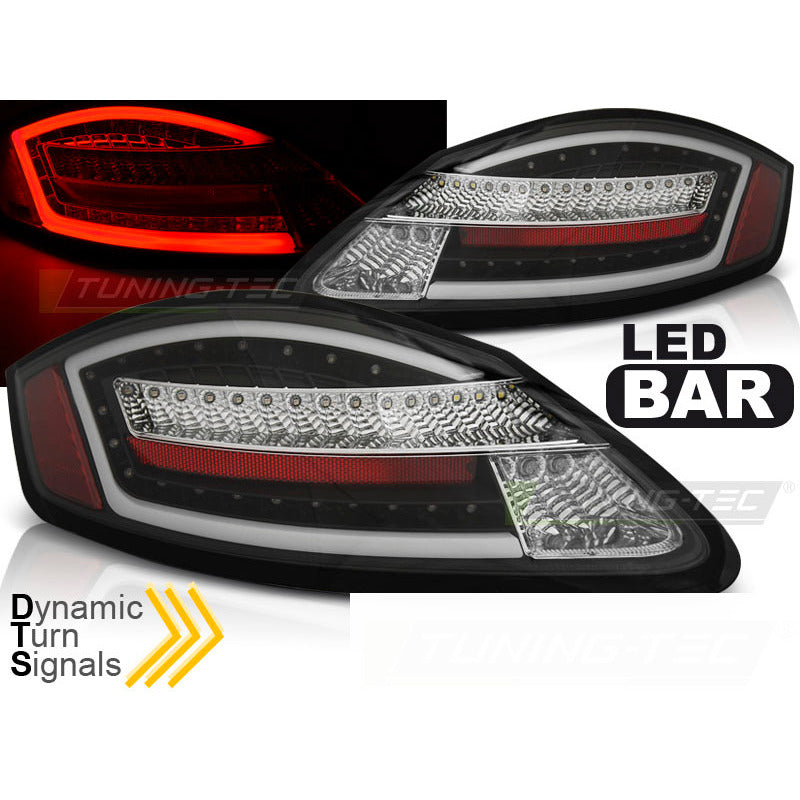 LED Fanali Posteriori Nero Sequenziali per Porsche Boxster Cayman 987 (05-08)