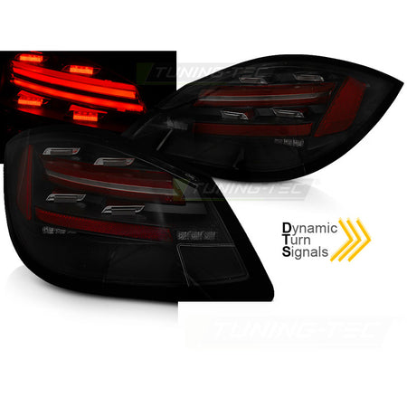 Fanali Posteriori LED Bar Neri Fumè Sequenziali per Porsche Boxster Cayman 987