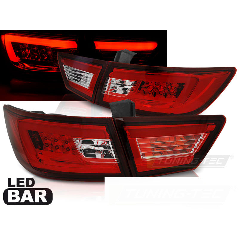 Renault Clio Iv 13-16 Berlina 5 Porte LED Bar Rosso Bianco Accessorio Tuning