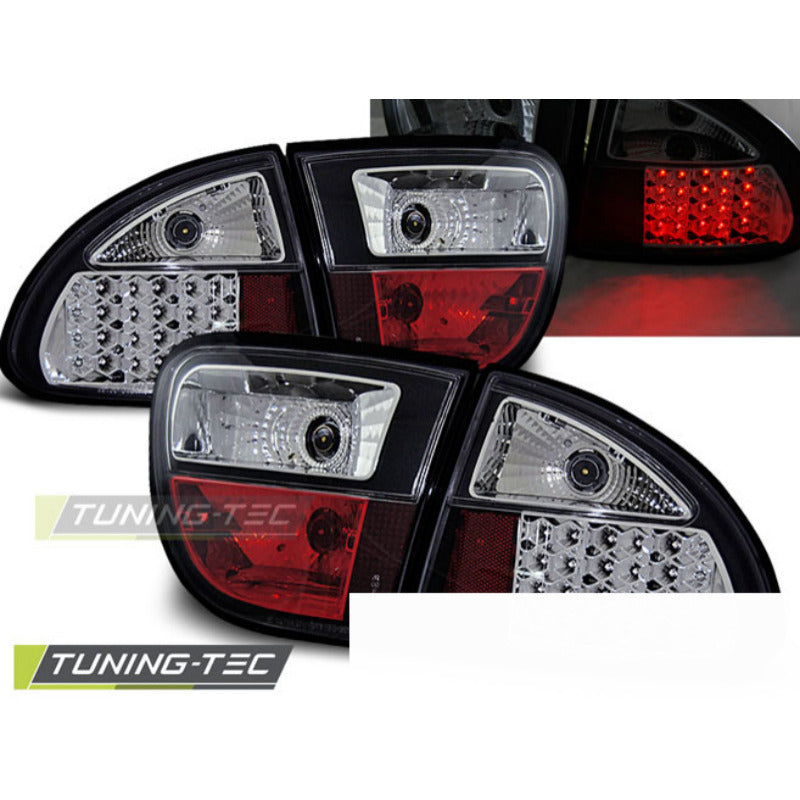 LED Fanali Posteriori Nero per Seat Leon (04.99-08.04) Fanali Posteriori Neri