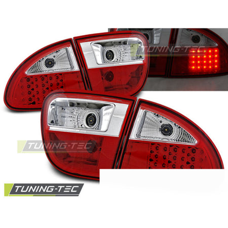 LED Fanali Posteriori Rosso Bianco per Seat Leon (04.99-08.04) Fanali Posteriori