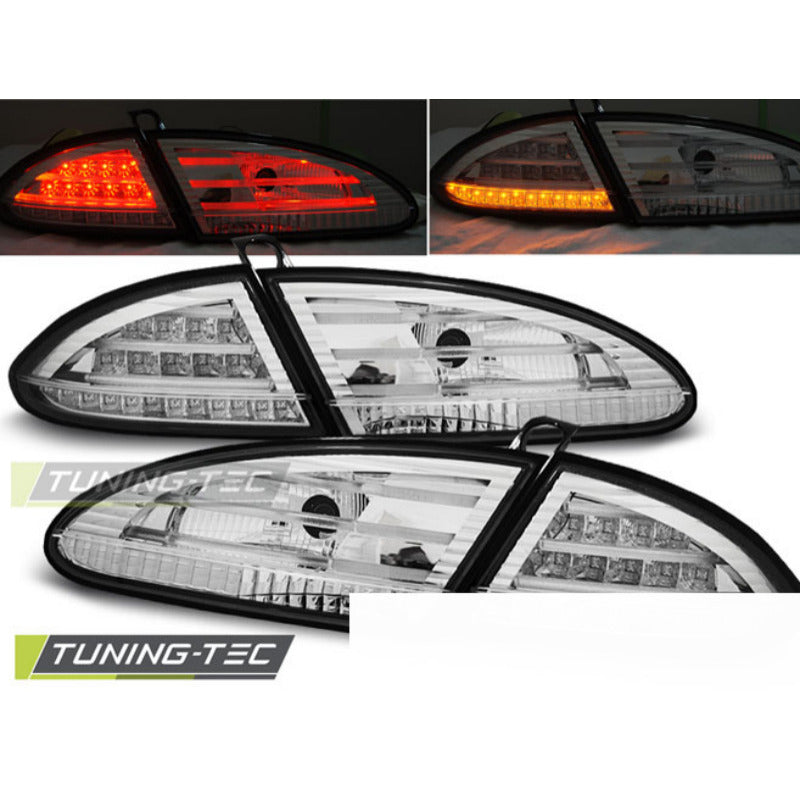 Fanali Posteriori LED Cromati per Seat Leon (2006-2009)