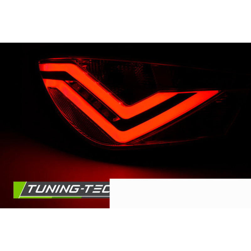 LED Bar Fanali Posteriori Rosso Fumé per Seat Ibiza 6J (08-12) Fanali