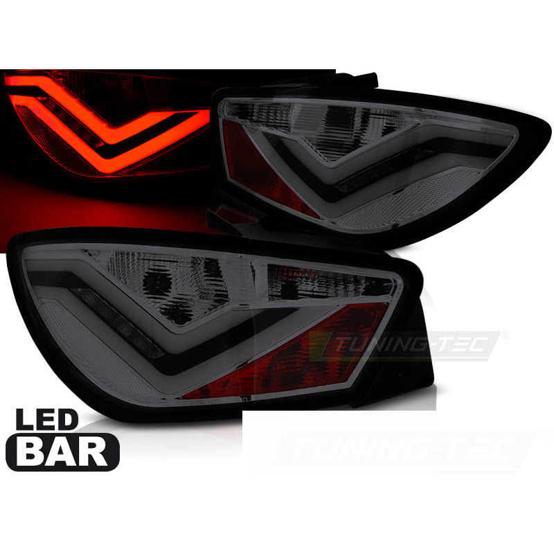 Fanali Posteriori LED Bar Fumè per Seat Ibiza 6J (06.08-12)