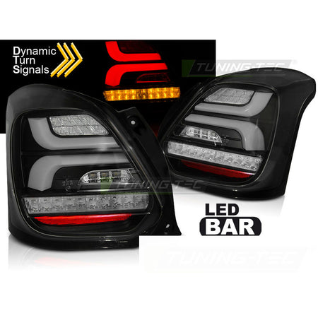 Suzuki Swift Vi 17-23 Nero LED Sequenziali Anteriore Sequenziale per Fari Auto
