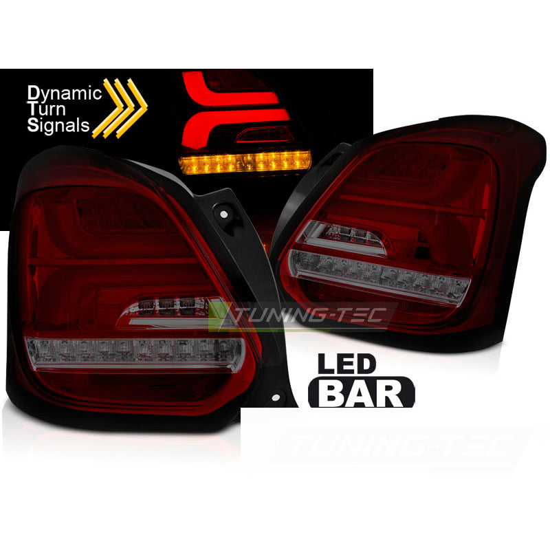 Suzuki Swift Vi 17-23 Rosso Fumé LED Sequenziali per Auto Tuning Accessori