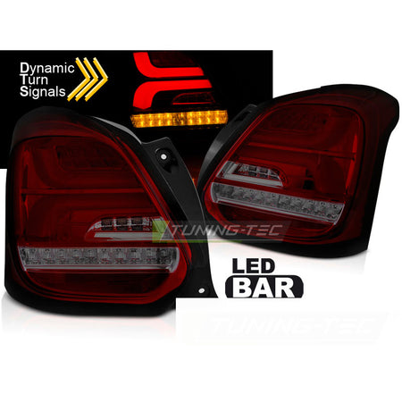 Suzuki Swift Vi 17-23 Rosso Fumé LED Sequenziali per Auto Tuning Accessori