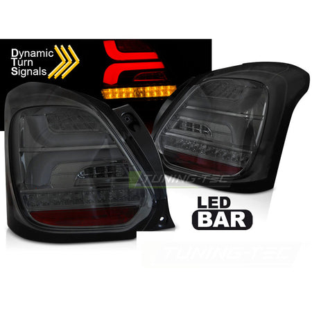 Suzuki Swift Vi 17-23 Fumé LED Sequenziali Anteriori Fumè per Berlina