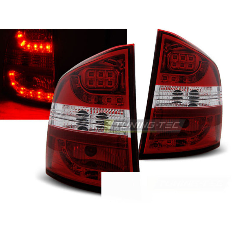 LED Fanali Posteriori Rosso Bianco per Škoda OCTAVIA II Touring (04-12) Fanali