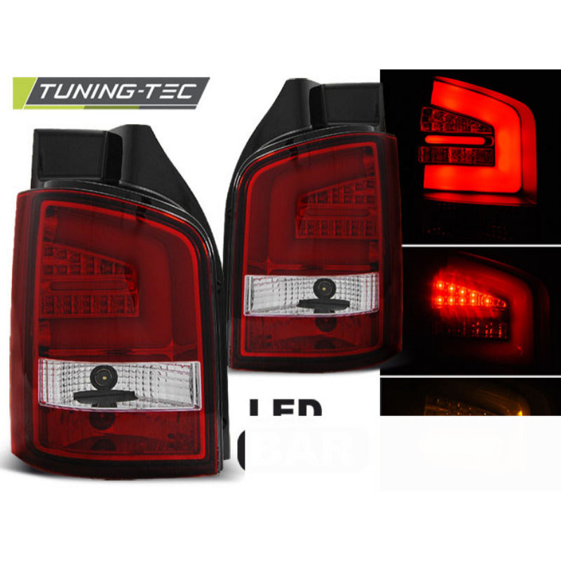 LED Bar Fanali Posteriori Rosso Bianco per Volkswagen T5 (04.10-15) - Fanali