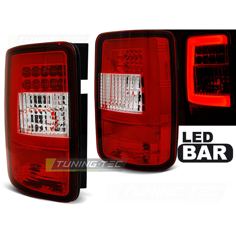LED Bar Fanali Posteriori Rosso Bianco per Volkswagen Caddy (03-03.14) Fanali