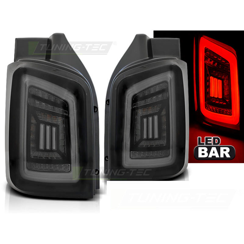 LED Bar Fanali Posteriori Fumé Nero Bianco per Volkswagen T5 (04.03-09 / 10-15)