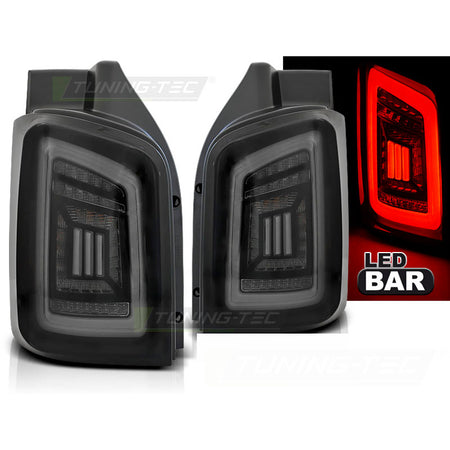 LED Bar Fanali Posteriori Fumé Nero Bianco per Volkswagen T5 (04.03-09 / 10-15)