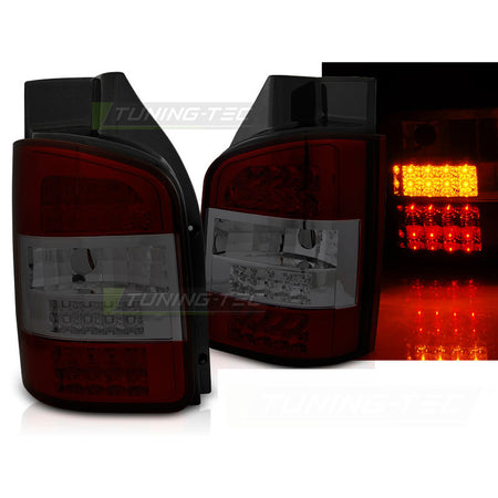 LED Fanali Posteriori Rosso Fumé per Volkswagen T5 (03-09) Furgone