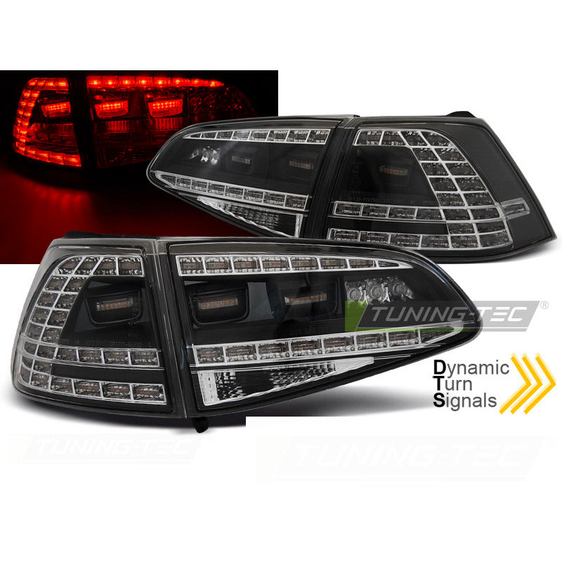LED Fanali Posteriori Sport Nero Sequenziali per Volkswagen Golf 7 (2013-2017)