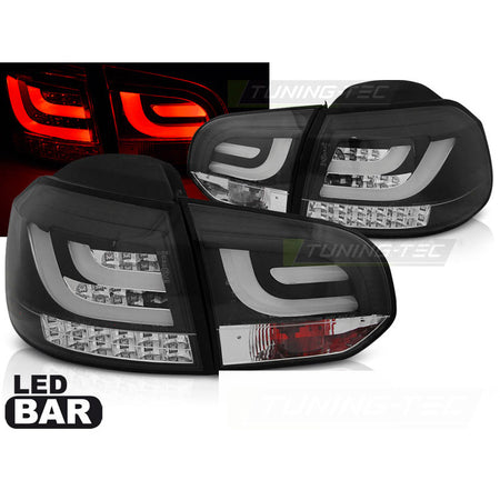 Fanali Posteriori LED Bar Neri per Volkswagen GOLF 6 (10.08-12)