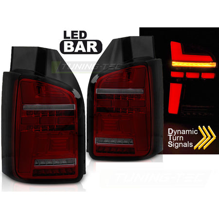 VW T5 04.03-09 Indicatori Sequenziali Full LED Rosso Fumè per Volkswagen T5