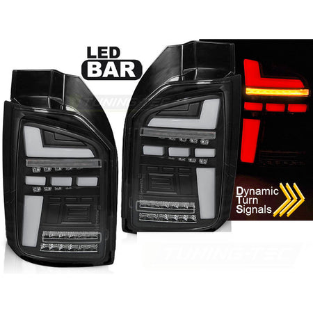 LED Bar Fanali Posteriori Nero Sequenziali per Volkswagen T6 (2015-2019) OEM