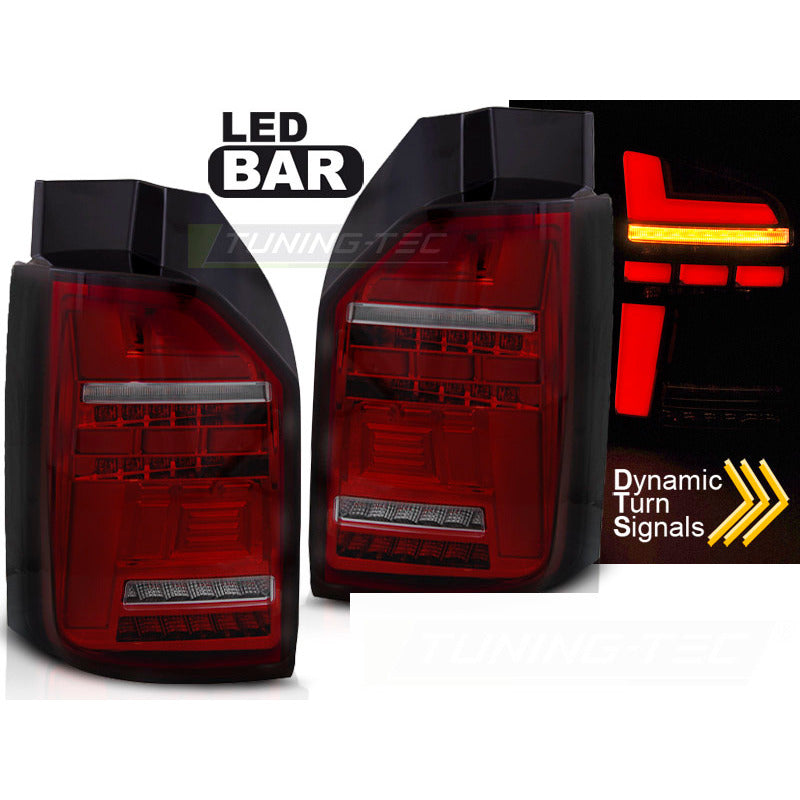 LED Bar Fanali Posteriori Rosso Fumé Sequenziali per Volkswagen T6 (anni
