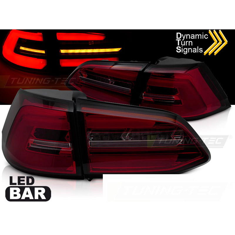 LED Fanali Posteriori Rosso Fumé Sequenziali per Volkswagen Golf 7 (2013-2017)