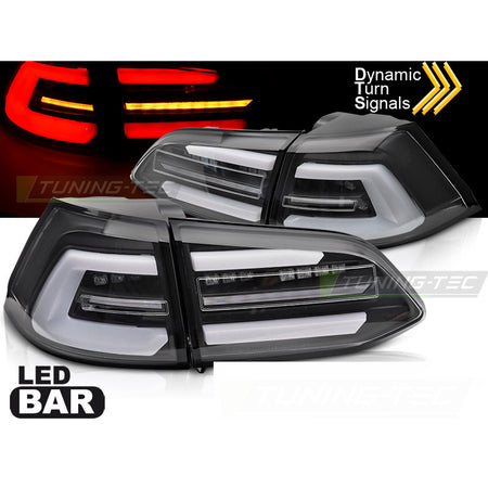 LED Fanali Posteriori Nero Sequenziali per Volkswagen Golf 7 (anni 2017-2019)