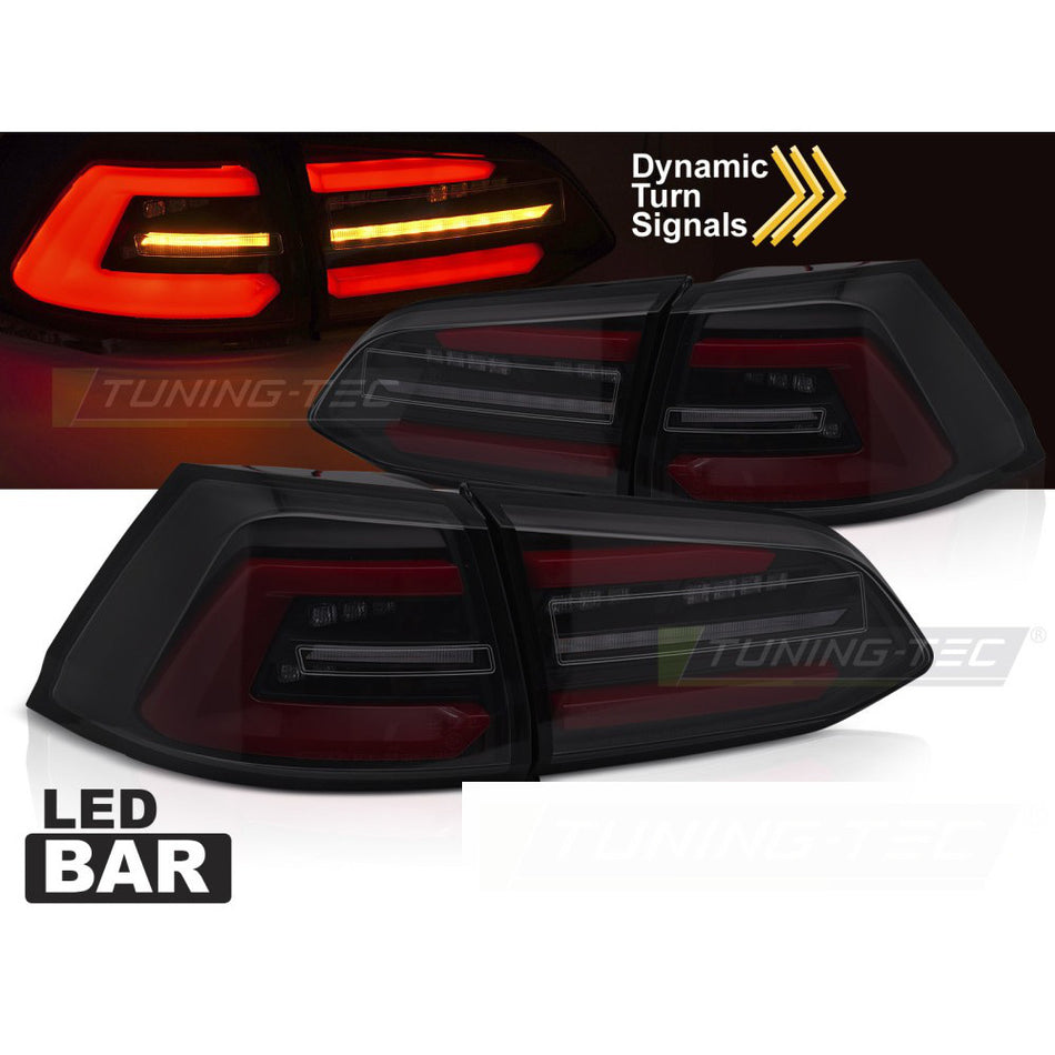 LED Fanali Posteriori Nero Fumé W/Rosso Sequenziali per Volkswagen Golf 7