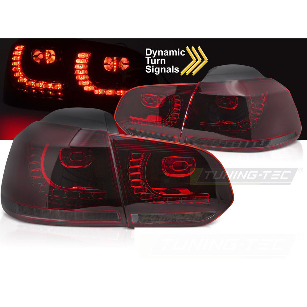 LED Fanali Posteriori Rosso Fumé Sequenziali per Volkswagen Golf 6 (2008-2013)