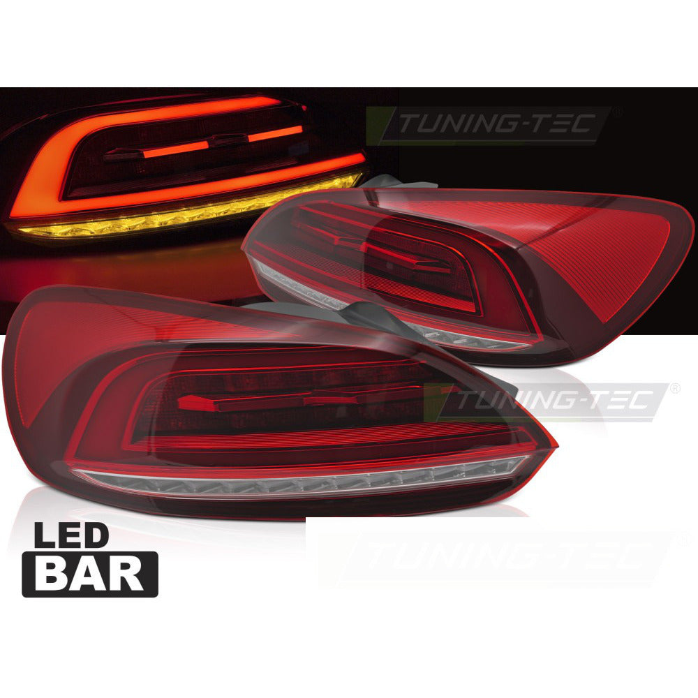 Fanali Posteriori LED Bar Rossi Sequenziali per Volkswagen Scirocco III 08-14