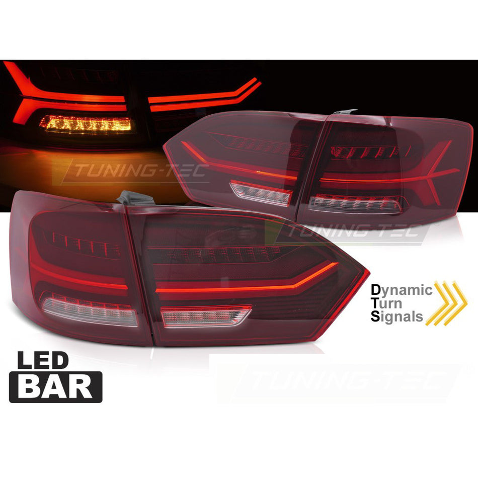 LED Bar Fanali Posteriori Rosso Bianco per Volkswagen Jetta VI (2011-2014)