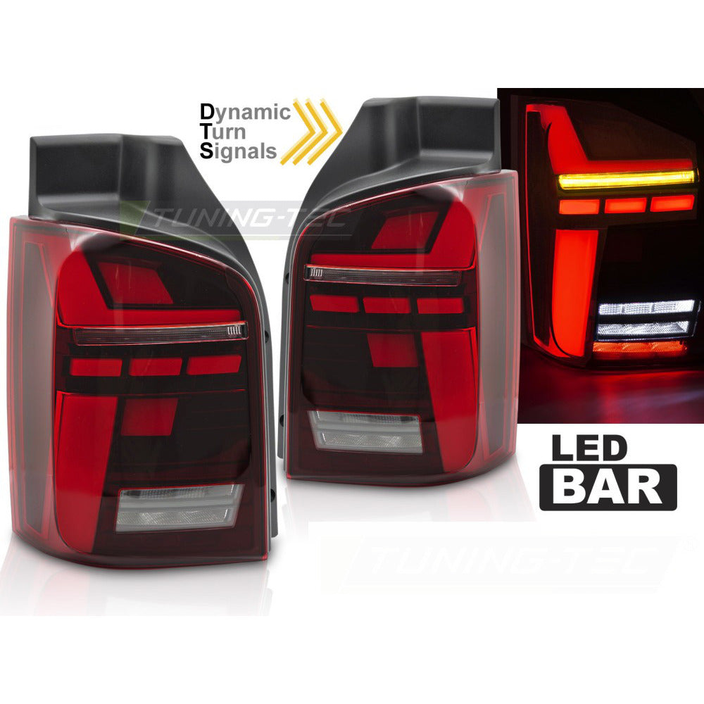 LED Bar Fanali Posteriori Rosso Sequenziali per Volkswagen T5 (04.03-09