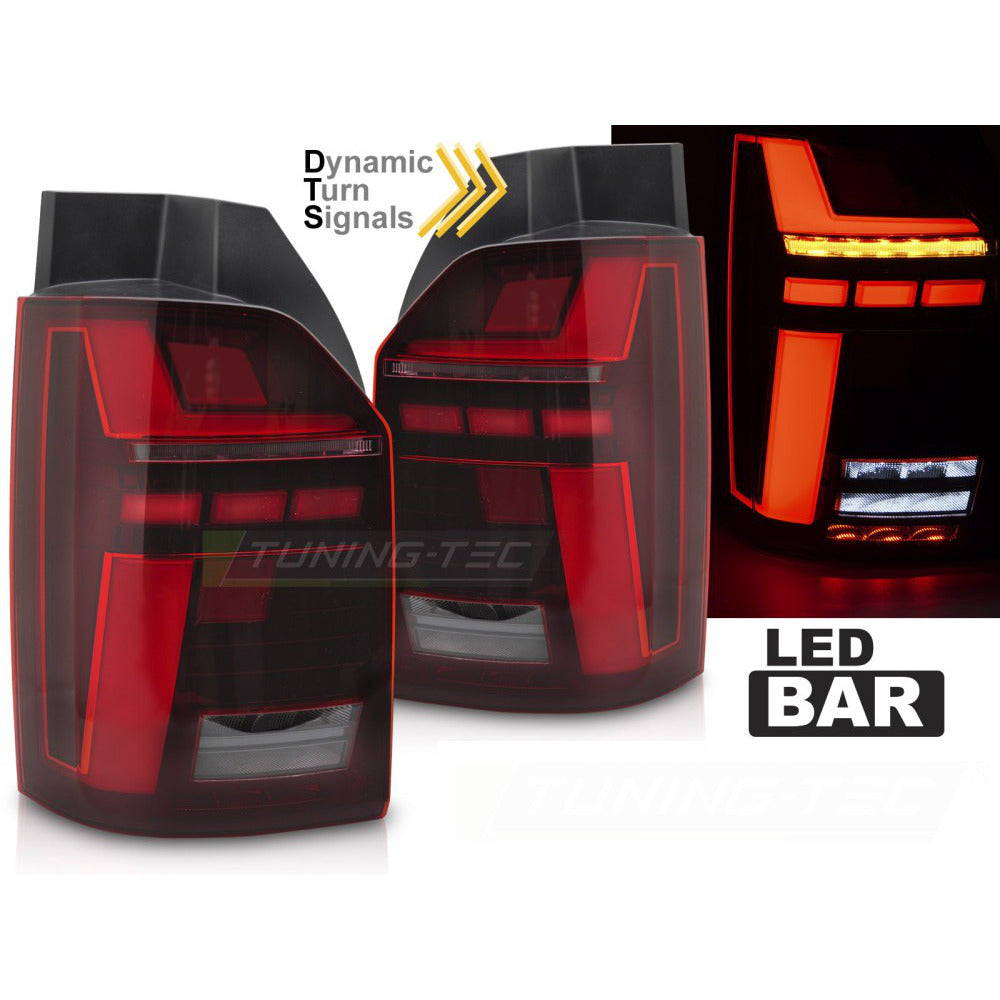 Fanali Posteriori LED Bar Rossi Sequenziali per Volkswagen T6 (2015-2024)