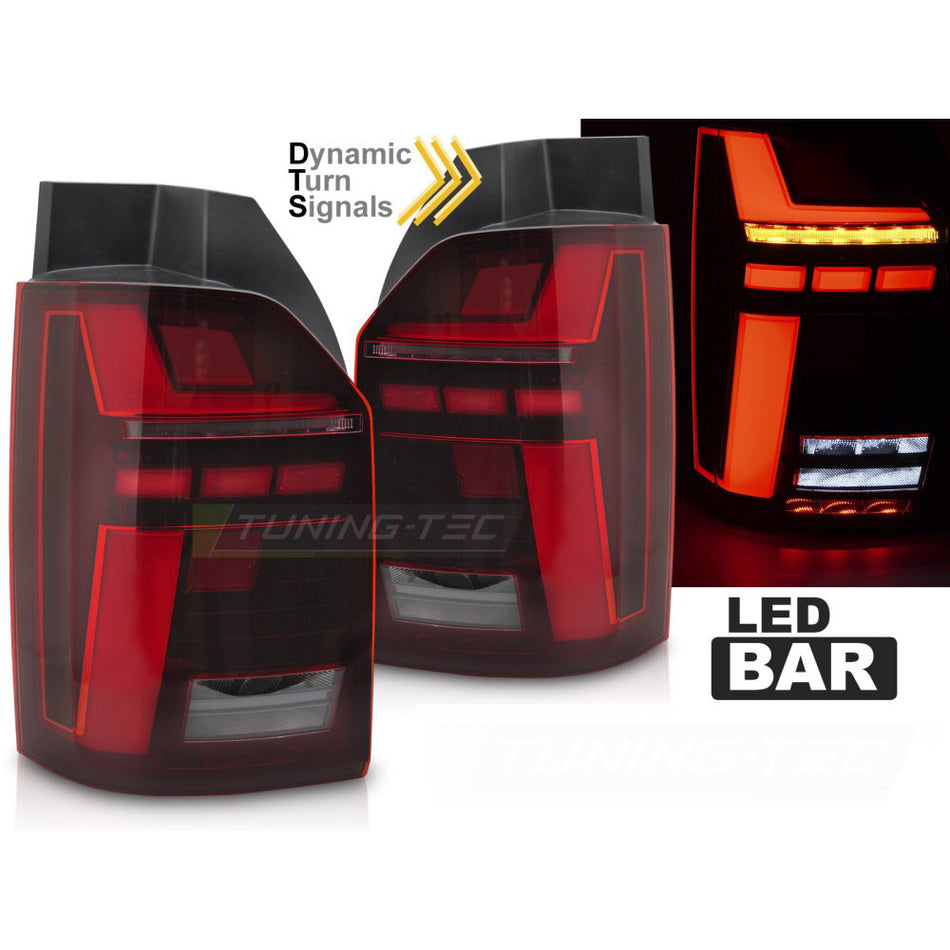 Fanali Posteriori LED Bar Rossi Sequenziali per Volkswagen T6 (2015-2024)