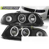 Fari Angel Eyes Nero per Audi A4 (11.94-12.98) - Fanali Anteriori