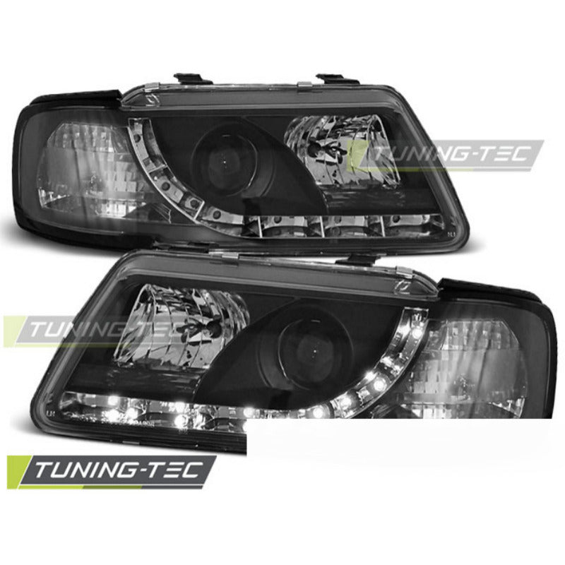 Fari Daylight Nero per Audi A3 8L (08.96-08.00) Fanali Anteriori