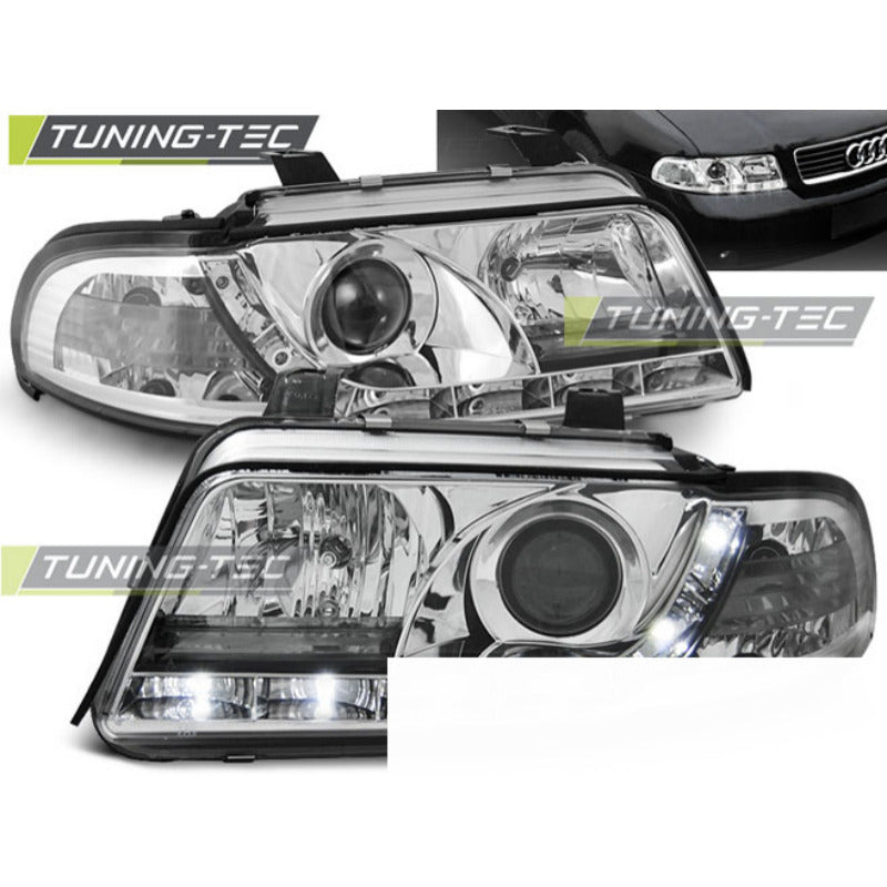 Fari Anteriori Daylight Cromati per Audi A4 (01.99-09.00)