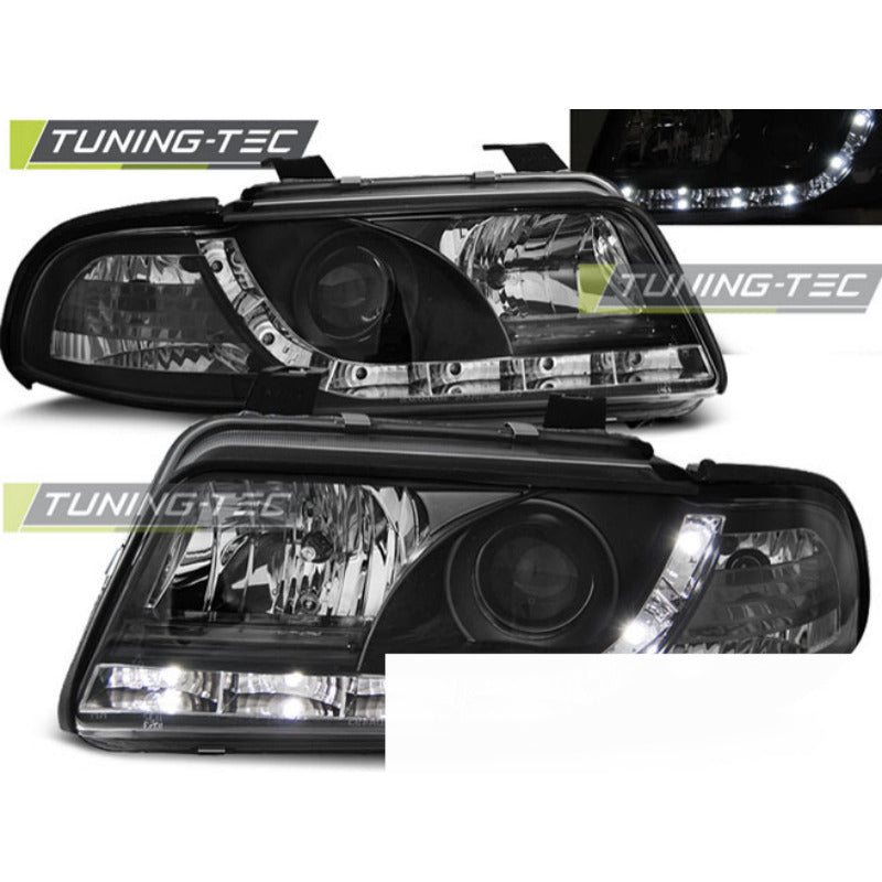 Fari Anteriori Daylight Neri per Audi A4 (01.99-09.00)
