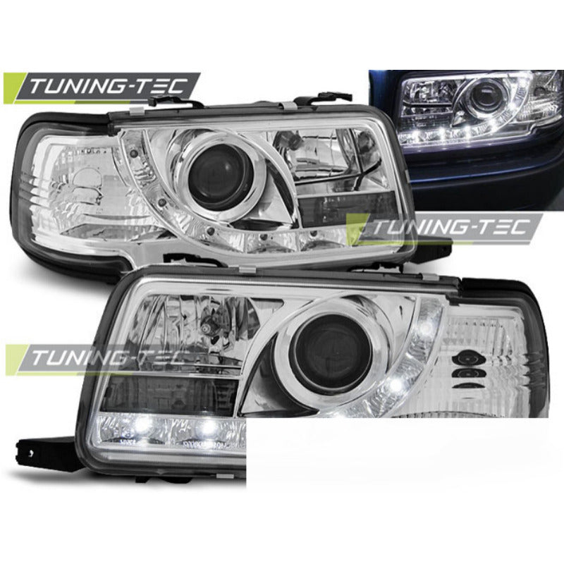 Fari Daylight Cromato per Audi 80 B4 (09.91-04.96) - Fanali Anteriori