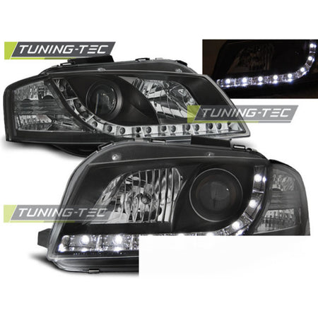 Fari Daylight Nero per Audi A3 8P (05.03-03.08) - Fanali Anteriori