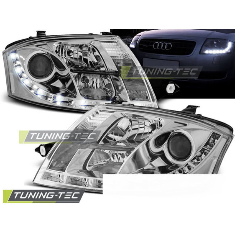 Fari Daylight Cromato per Audi TT (1999-2006) - Fanali Anteriori Cromato