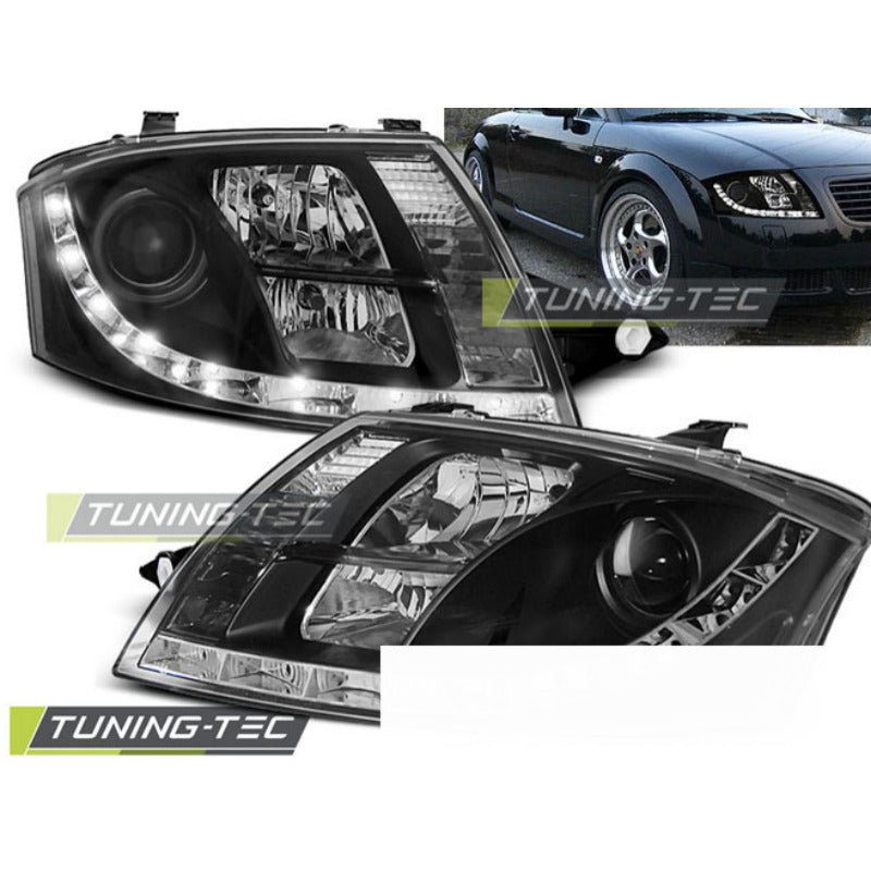 Fari Daylight Nero per Audi TT (1999-2005) - Fanali Anteriori Neri