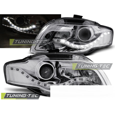 Fari Daylight Cromato per Audi A4 B7 (11.04-03.08) - Fanali Anteriori