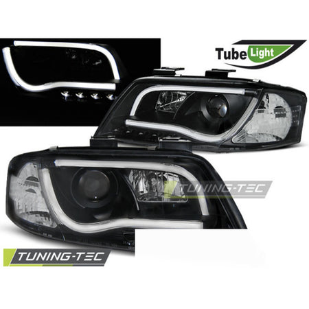 Fari Tube Luce Nera per Audi A6 (05.97-05.01) Fanali Anteriori