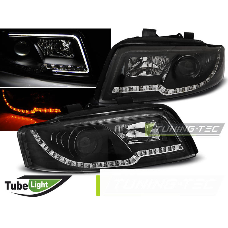 Fari Tube Luce Nera per Audi A4 (10.00-10.04) - Fanali Anteriori