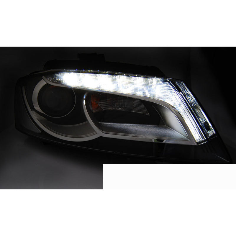 Fari Anteriori Luci Diurne LED Neri per Audi A3 8P (2008-2012)