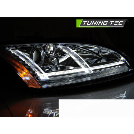 Fari LED Cromato Sequenziali per Audi TT (2006-2010) 8J - Fanali Anteriori